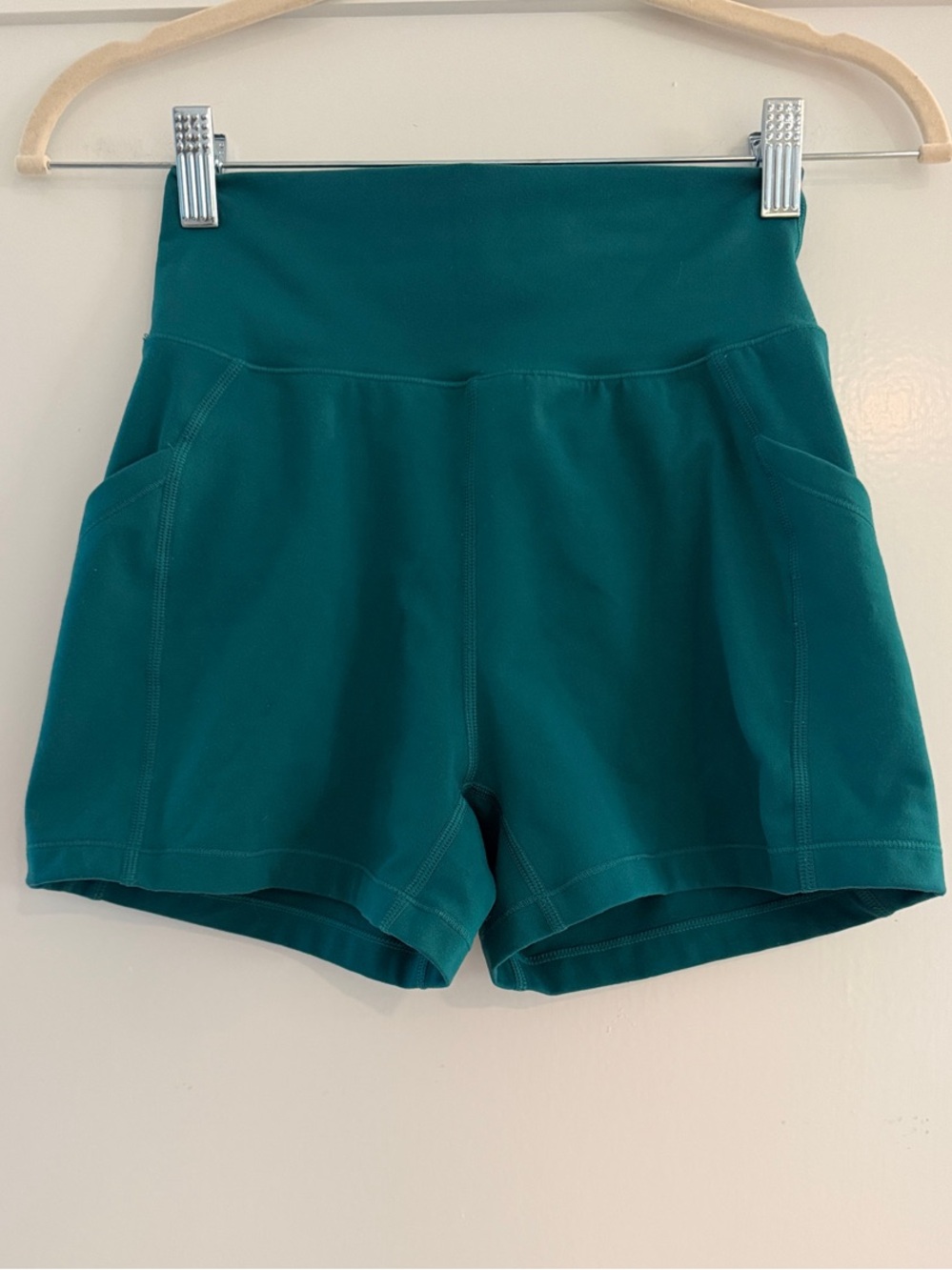 Alphalete Amplify Shorts with Pockets 3.5" Inseam in Dark Teal | Size Small